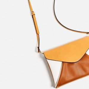 NWT Zara Tricolored Envelope Bag